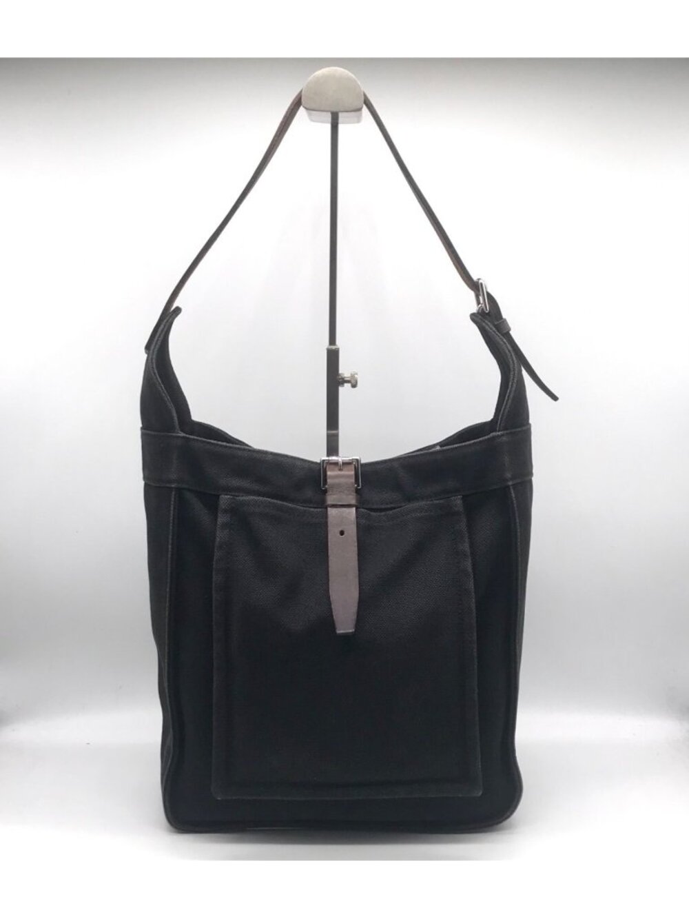 Hermes Canvas Marwari PM Shoulder Bag Black Price Negotiation Welcome